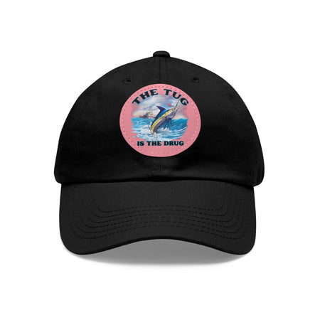 The Tug Is The Drug Dad Hat with Leather Patch, Casual Dad Cap, Summer Hat, Beachwear Accessory, Gift for Dad, Fishing Cap, Everyday Wear - Get Tight Gear