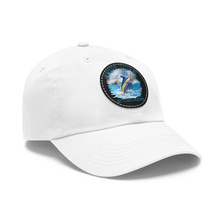 The Tug Is The Drug Dad Hat with Leather Patch, Casual Dad Cap, Summer Hat, Beachwear Accessory, Gift for Dad, Fishing Cap, Everyday Wear - Get Tight Gear