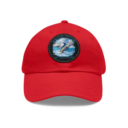 The Tug Is The Drug Dad Hat with Leather Patch, Casual Dad Cap, Summer Hat, Beachwear Accessory, Gift for Dad, Fishing Cap, Everyday Wear - Get Tight Gear