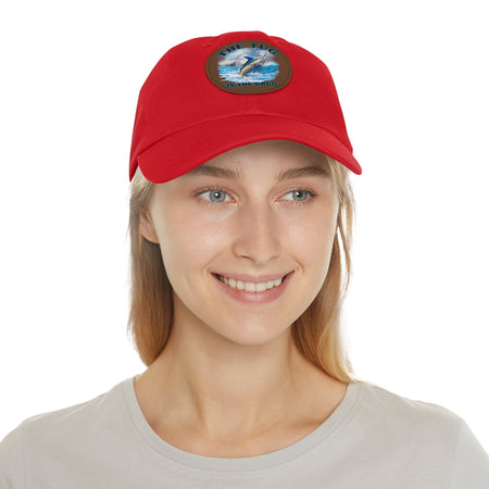 The Tug Is The Drug Dad Hat with Leather Patch, Casual Dad Cap, Summer Hat, Beachwear Accessory, Gift for Dad, Fishing Cap, Everyday Wear - Get Tight Gear