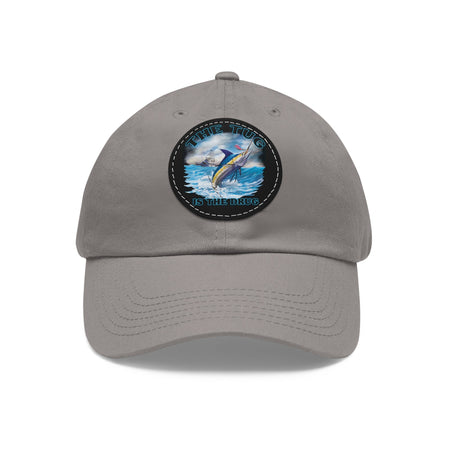 The Tug Is The Drug Dad Hat with Leather Patch, Casual Dad Cap, Summer Hat, Beachwear Accessory, Gift for Dad, Fishing Cap, Everyday Wear - Get Tight Gear