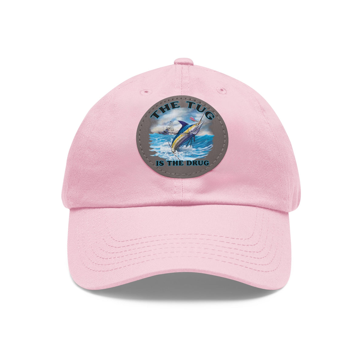 The Tug Is The Drug Dad Hat with Leather Patch, Casual Dad Cap, Summer Hat, Beachwear Accessory, Gift for Dad, Fishing Cap, Everyday Wear - Get Tight Gear