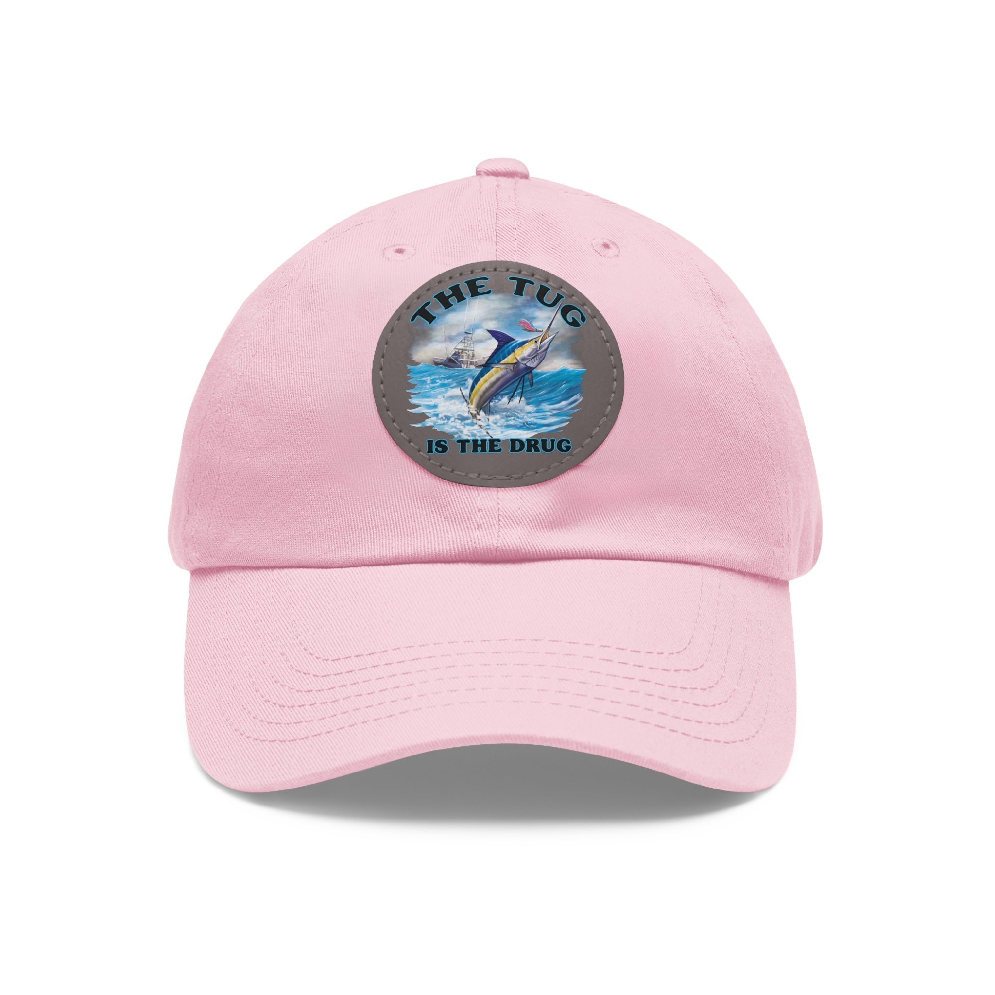 The Tug Is The Drug Dad Hat with Leather Patch, Casual Dad Cap, Summer Hat, Beachwear Accessory, Gift for Dad, Fishing Cap, Everyday Wear - Get Tight Gear