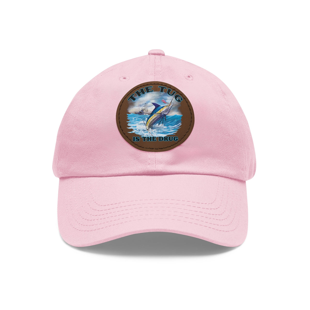 The Tug Is The Drug Dad Hat with Leather Patch, Casual Dad Cap, Summer Hat, Beachwear Accessory, Gift for Dad, Fishing Cap, Everyday Wear - Get Tight Gear