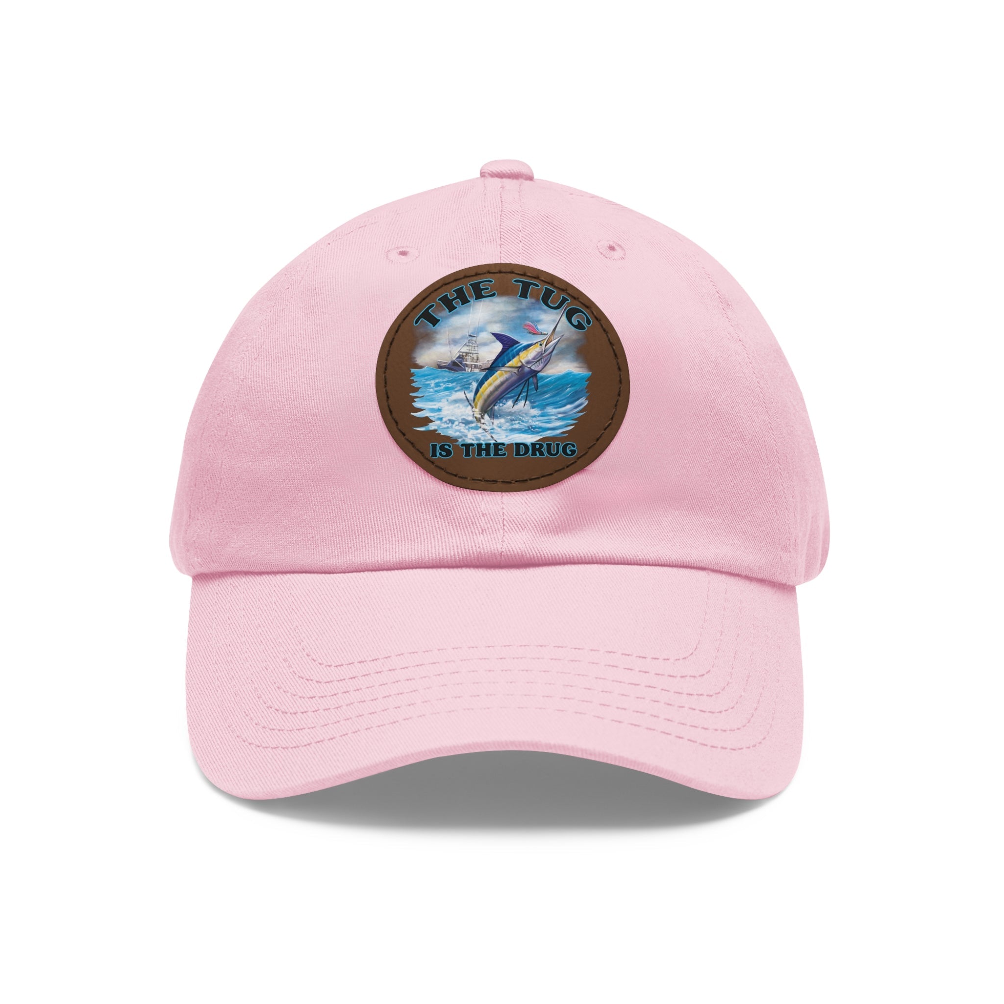 The Tug Is The Drug Dad Hat with Leather Patch, Casual Dad Cap, Summer Hat, Beachwear Accessory, Gift for Dad, Fishing Cap, Everyday Wear - Get Tight Gear