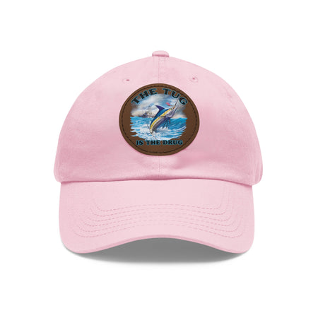 The Tug Is The Drug Dad Hat with Leather Patch, Casual Dad Cap, Summer Hat, Beachwear Accessory, Gift for Dad, Fishing Cap, Everyday Wear - Get Tight Gear