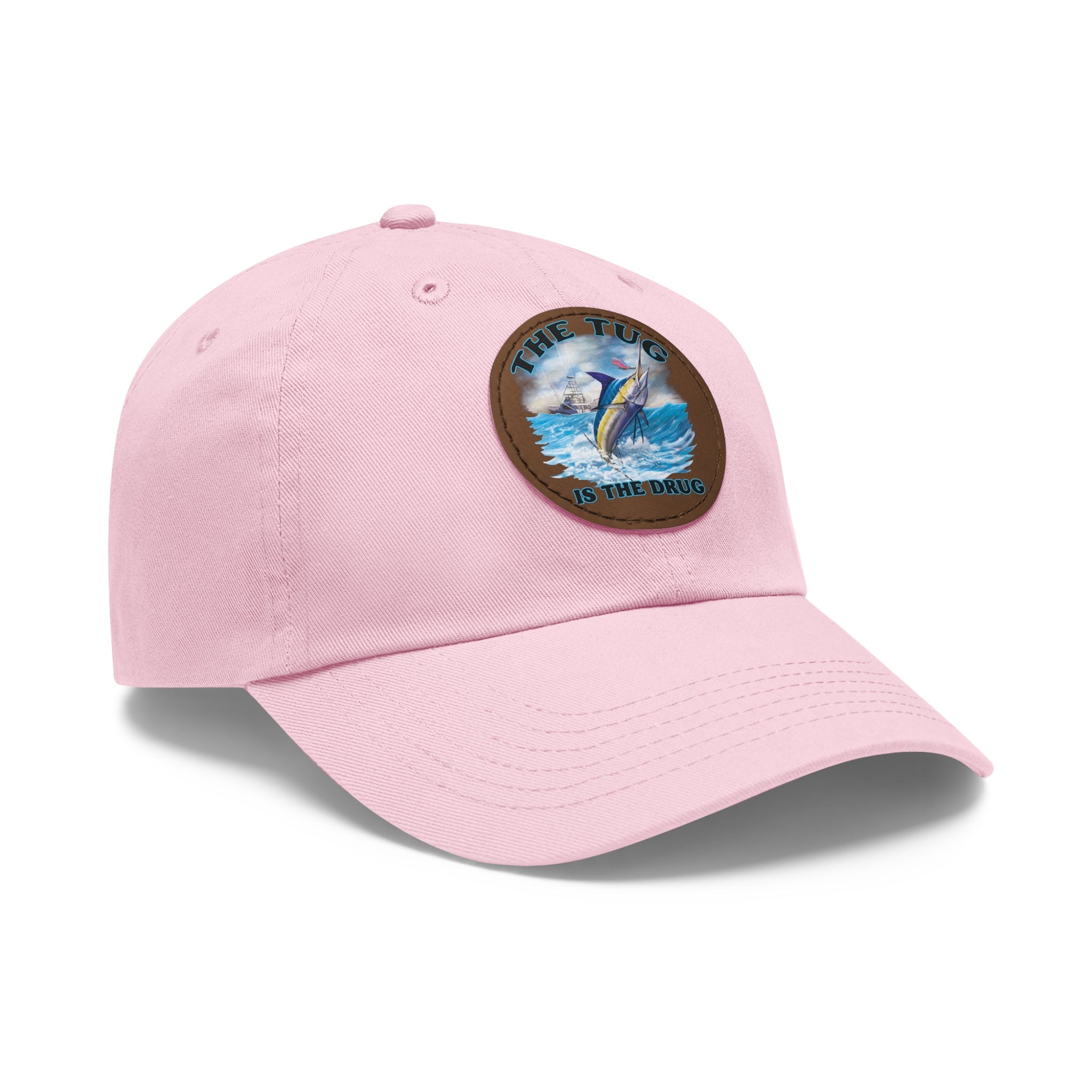 The Tug Is The Drug Dad Hat with Leather Patch, Casual Dad Cap, Summer Hat, Beachwear Accessory, Gift for Dad, Fishing Cap, Everyday Wear - Get Tight Gear