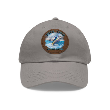 The Tug Is The Drug Dad Hat with Leather Patch, Casual Dad Cap, Summer Hat, Beachwear Accessory, Gift for Dad, Fishing Cap, Everyday Wear - Get Tight Gear