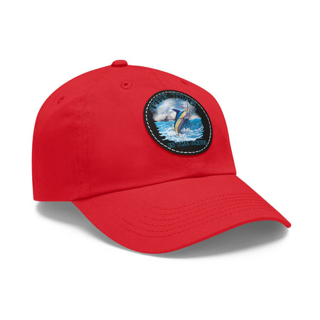 The Tug Is The Drug Dad Hat with Leather Patch, Casual Dad Cap, Summer Hat, Beachwear Accessory, Gift for Dad, Fishing Cap, Everyday Wear - Get Tight Gear