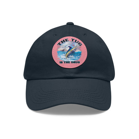 The Tug Is The Drug Dad Hat with Leather Patch, Casual Dad Cap, Summer Hat, Beachwear Accessory, Gift for Dad, Fishing Cap, Everyday Wear - Get Tight Gear