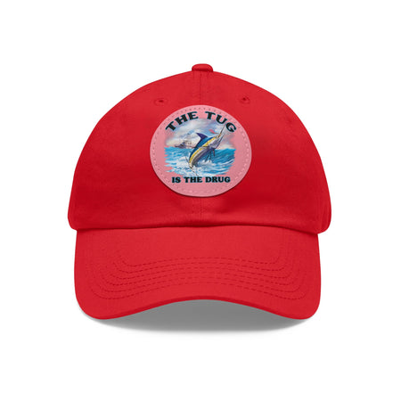 The Tug Is The Drug Dad Hat with Leather Patch, Casual Dad Cap, Summer Hat, Beachwear Accessory, Gift for Dad, Fishing Cap, Everyday Wear - Get Tight Gear