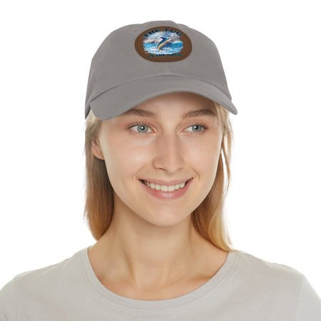 The Tug Is The Drug Dad Hat with Leather Patch, Casual Dad Cap, Summer Hat, Beachwear Accessory, Gift for Dad, Fishing Cap, Everyday Wear - Get Tight Gear