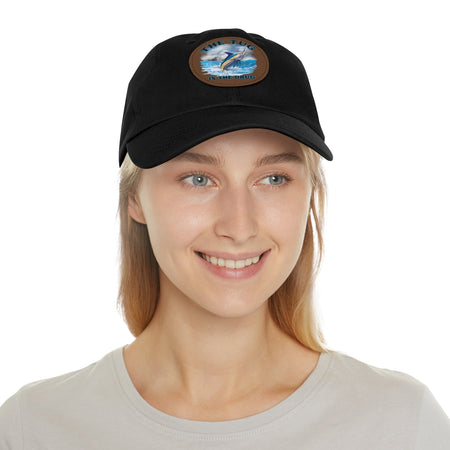 The Tug Is The Drug Dad Hat with Leather Patch, Casual Dad Cap, Summer Hat, Beachwear Accessory, Gift for Dad, Fishing Cap, Everyday Wear - Get Tight Gear