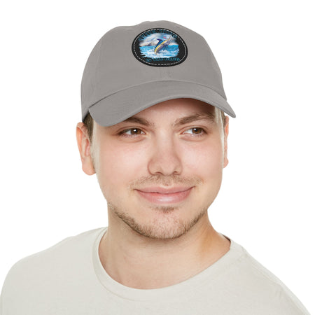 The Tug Is The Drug Dad Hat with Leather Patch, Casual Dad Cap, Summer Hat, Beachwear Accessory, Gift for Dad, Fishing Cap, Everyday Wear - Get Tight Gear