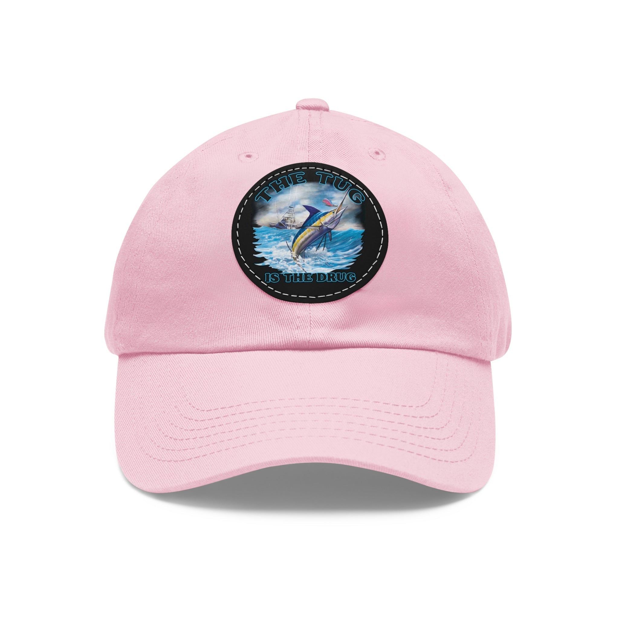 The Tug Is The Drug Dad Hat with Leather Patch, Casual Dad Cap, Summer Hat, Beachwear Accessory, Gift for Dad, Fishing Cap, Everyday Wear - Get Tight Gear