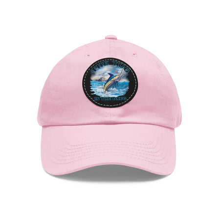 The Tug Is The Drug Dad Hat with Leather Patch, Casual Dad Cap, Summer Hat, Beachwear Accessory, Gift for Dad, Fishing Cap, Everyday Wear - Get Tight Gear