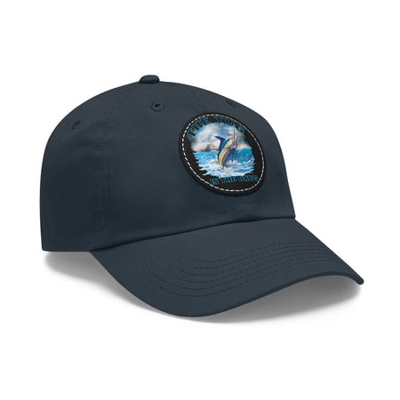 The Tug Is The Drug Dad Hat with Leather Patch, Casual Dad Cap, Summer Hat, Beachwear Accessory, Gift for Dad, Fishing Cap, Everyday Wear - Get Tight Gear