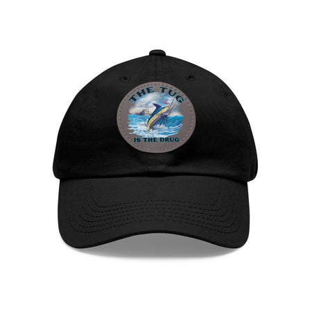 The Tug Is The Drug Dad Hat with Leather Patch, Casual Dad Cap, Summer Hat, Beachwear Accessory, Gift for Dad, Fishing Cap, Everyday Wear - Get Tight Gear