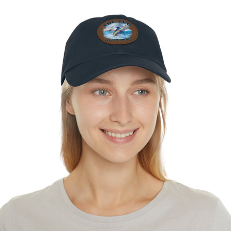 The Tug Is The Drug Dad Hat with Leather Patch, Casual Dad Cap, Summer Hat, Beachwear Accessory, Gift for Dad, Fishing Cap, Everyday Wear - Get Tight Gear