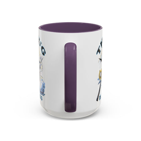 The Tug Is The Drug™ Fishing Enthusiast Accent Mug - Perfect Gift for Anglers, Coffee Lovers, Ocean Vibes, Fishing Gifts, Men & Women - Get Tight Gear