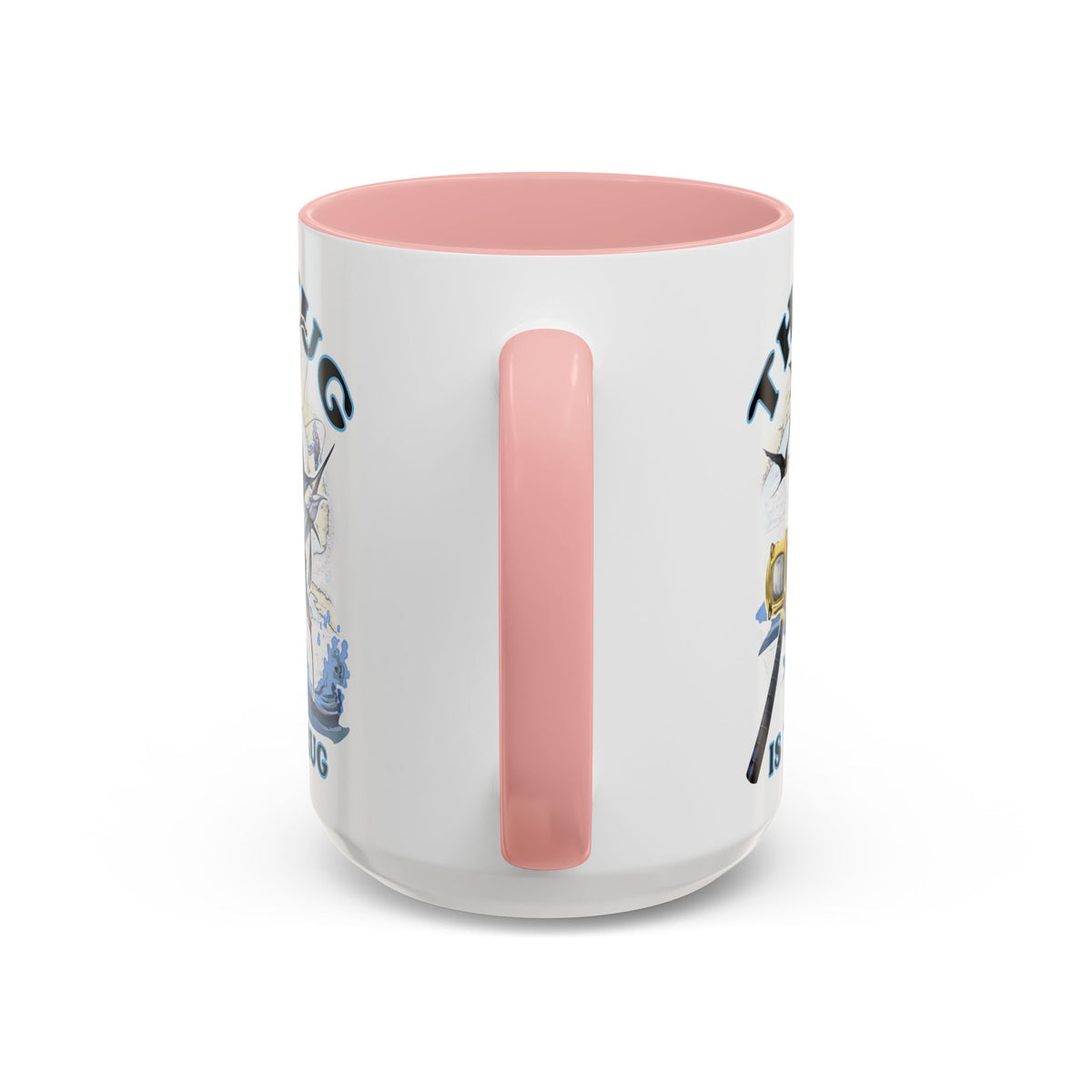 The Tug Is The Drug™ Fishing Enthusiast Accent Mug - Perfect Gift for Anglers, Coffee Lovers, Ocean Vibes, Fishing Gifts, Men & Women - Get Tight Gear