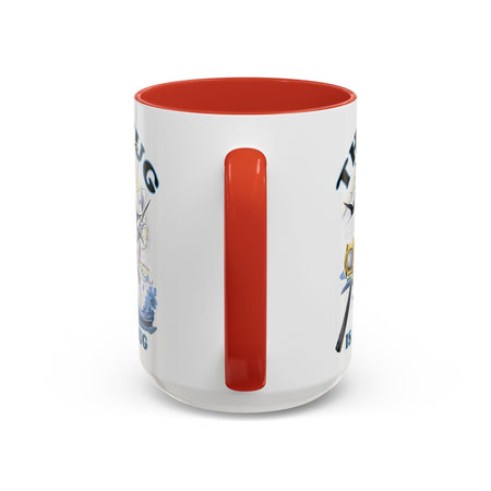 The Tug Is The Drug™ Fishing Enthusiast Accent Mug - Perfect Gift for Anglers, Coffee Lovers, Ocean Vibes, Fishing Gifts, Men & Women - Get Tight Gear
