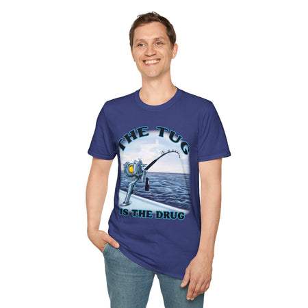 The Tug Is The Drug™ Fishing Enthusiast T-Shirt, Fun Fishing Tee, Fishing Gift, Outdoor Style, Summer Apparel, Angler Humor Shirt - Get Tight Gear