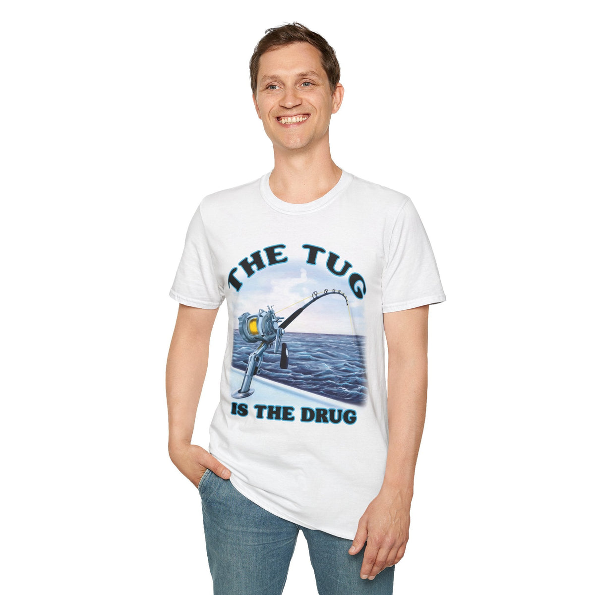 The Tug Is The Drug™ Fishing Enthusiast T-Shirt, Fun Fishing Tee, Fishing Gift, Outdoor Style, Summer Apparel, Angler Humor Shirt - Get Tight Gear