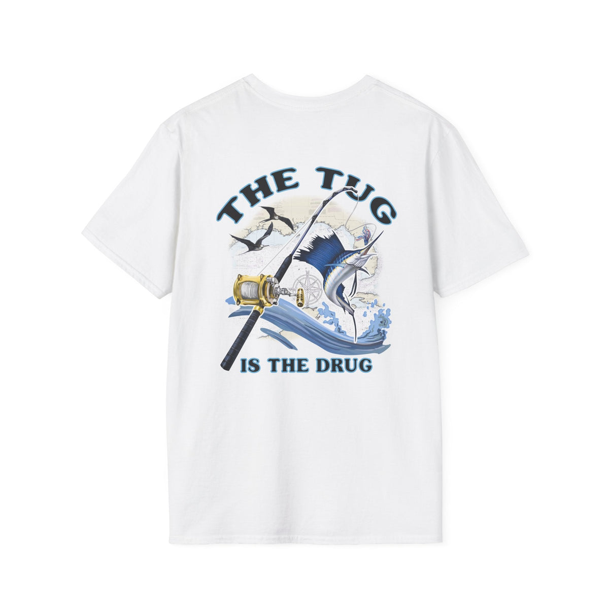 The Tug Is The Drug Fishing Enthusiast T-Shirt, The Tug is The Drug Tee, Outdoor Adventure Shirt, Casual Gift for Anglers, Summer Fishing Apparel - Get Tight Gear