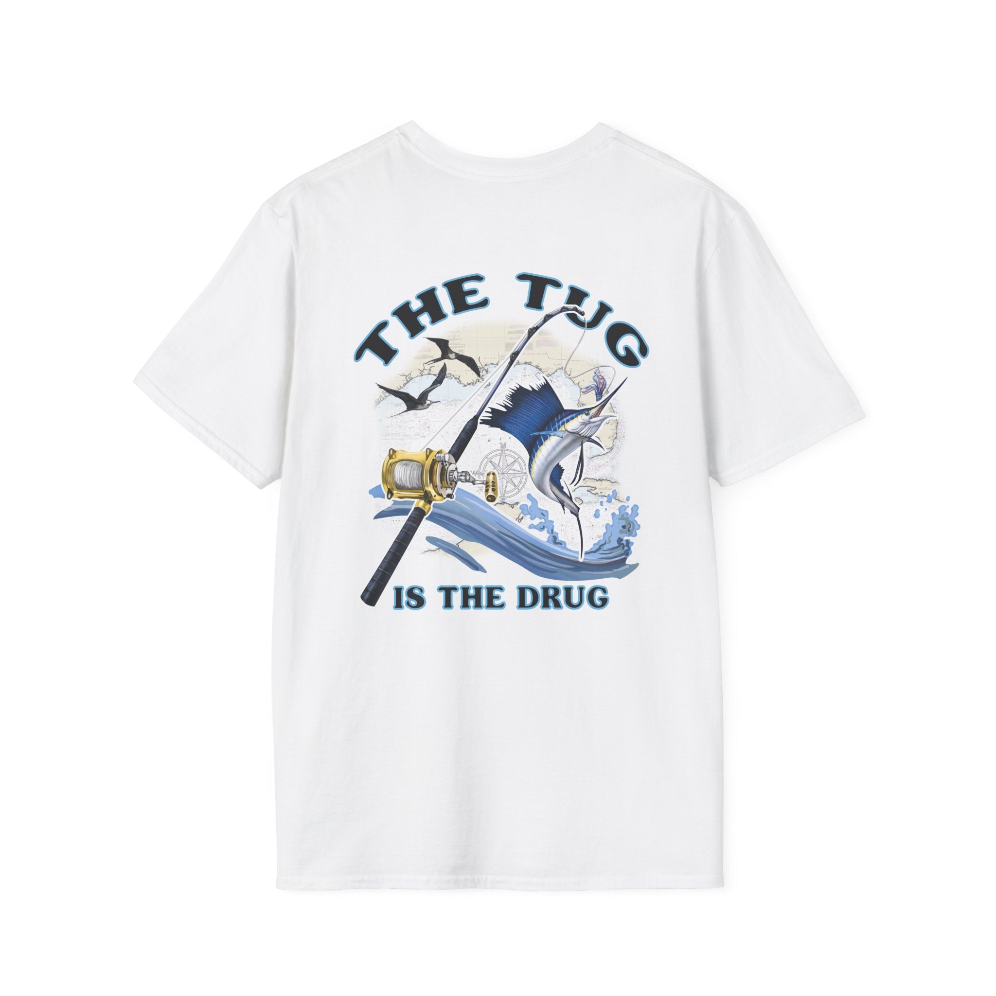 The Tug Is The Drug Fishing Enthusiast T-Shirt, The Tug is The Drug Tee, Outdoor Adventure Shirt, Casual Gift for Anglers, Summer Fishing Apparel - Get Tight Gear