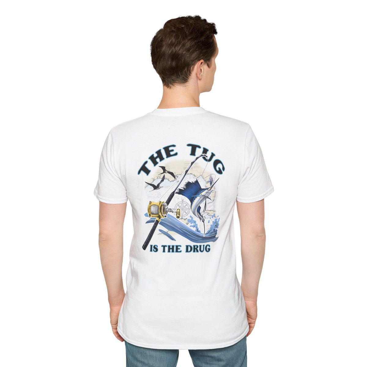 The Tug Is The Drug Fishing Enthusiast T-Shirt, The Tug is The Drug Tee, Outdoor Adventure Shirt, Casual Gift for Anglers, Summer Fishing Apparel - Get Tight Gear