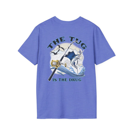 The Tug Is The Drug™ Fishing Enthusiast Unisex Softstyle T-Shirt | Coastal Vibes, Gift for Fishermen, Casual Wear, Outdoor Apparel, Beach Day - Get Tight Gear