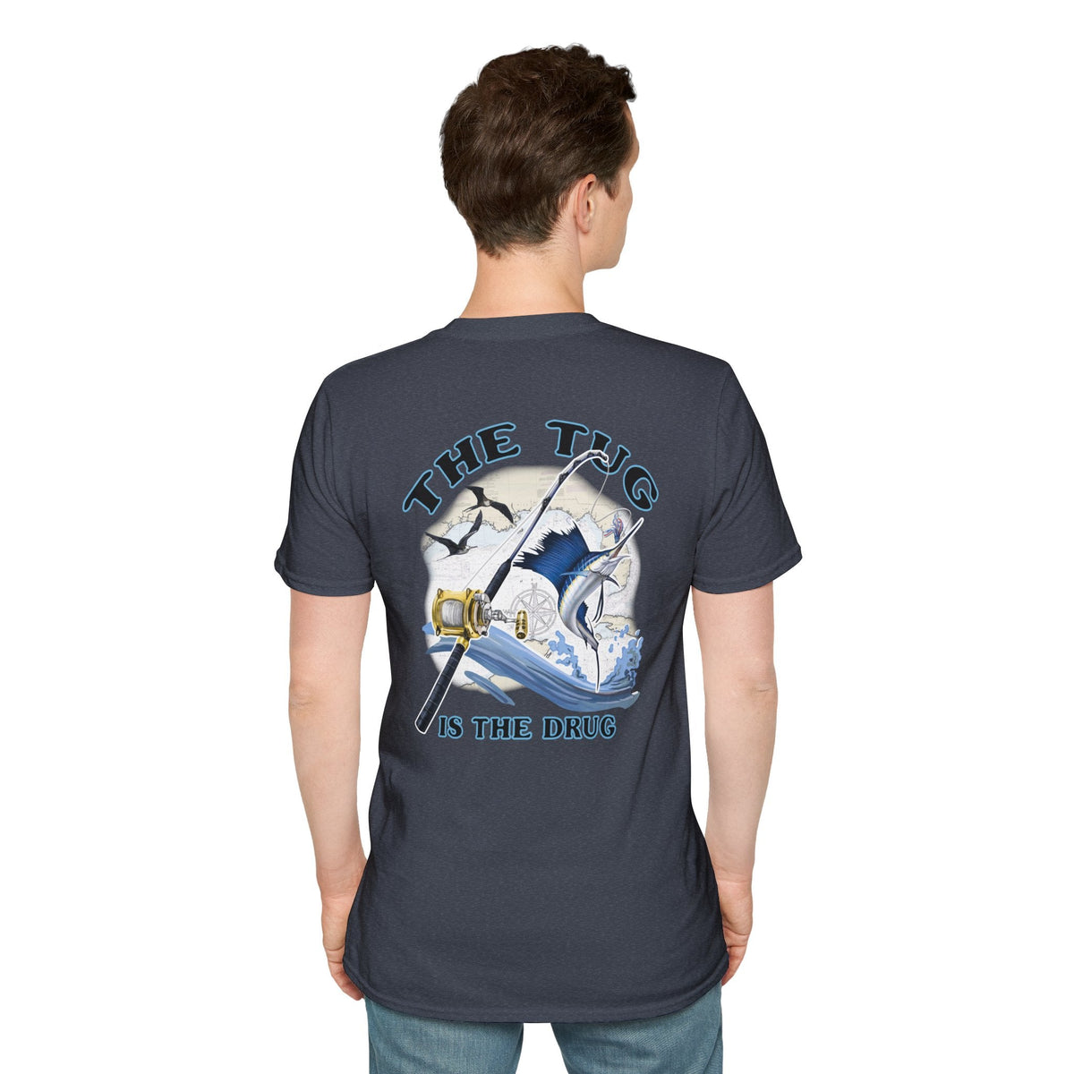 The Tug Is The Drug™ Fishing Enthusiast Unisex Softstyle T-Shirt | Coastal Vibes, Gift for Fishermen, Casual Wear, Outdoor Apparel, Beach Day - Get Tight Gear