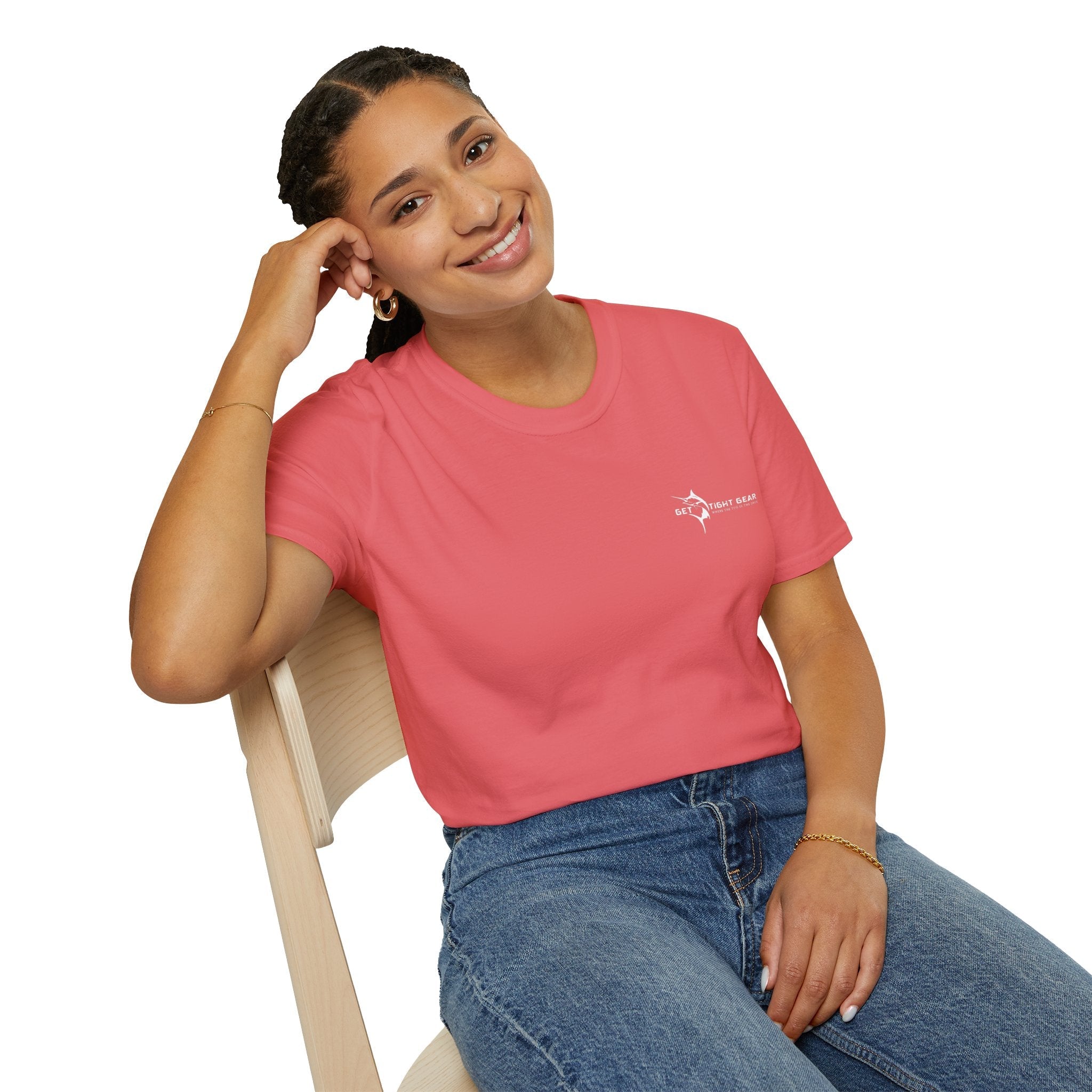 The Tug Is The Drug™ Fishing Enthusiast Unisex Softstyle T-Shirt | Coastal Vibes, Gift for Fishermen, Casual Wear, Outdoor Apparel, Beach Day - Get Tight Gear