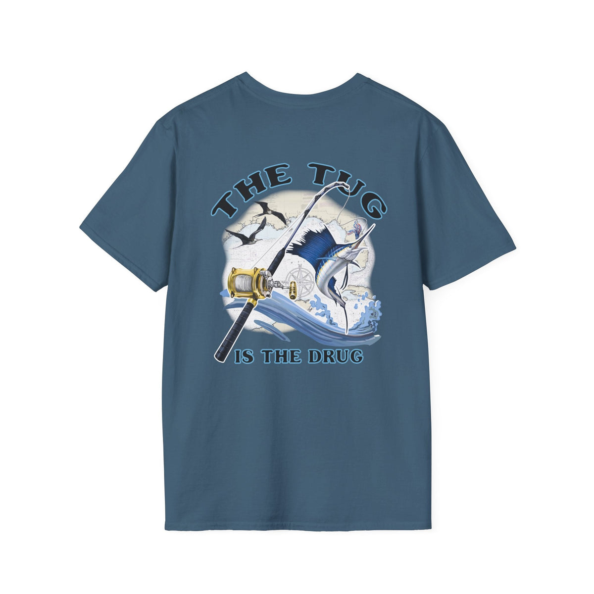 The Tug Is The Drug™ Fishing Enthusiast Unisex Softstyle T-Shirt | Coastal Vibes, Gift for Fishermen, Casual Wear, Outdoor Apparel, Beach Day - Get Tight Gear