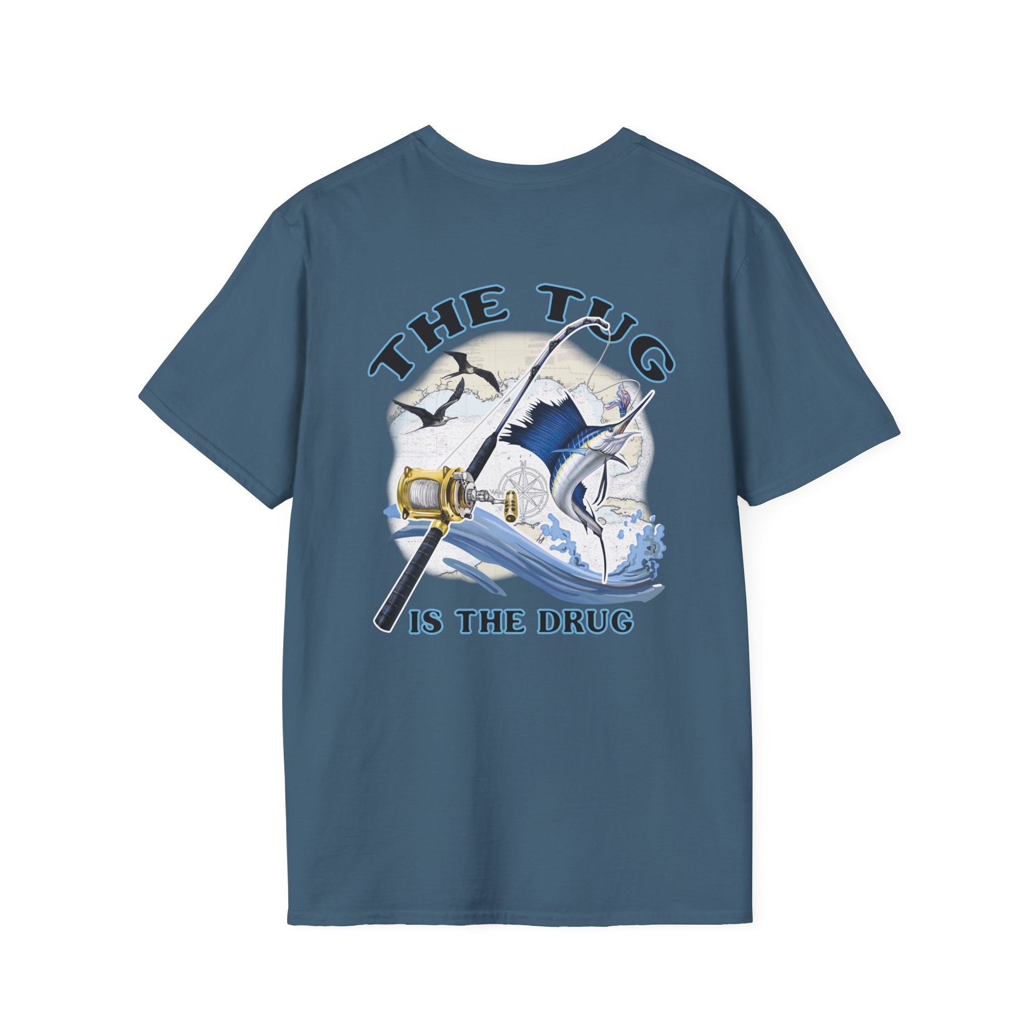 The Tug Is The Drug™ Fishing Enthusiast Unisex Softstyle T-Shirt | Coastal Vibes, Gift for Fishermen, Casual Wear, Outdoor Apparel, Beach Day - Get Tight Gear