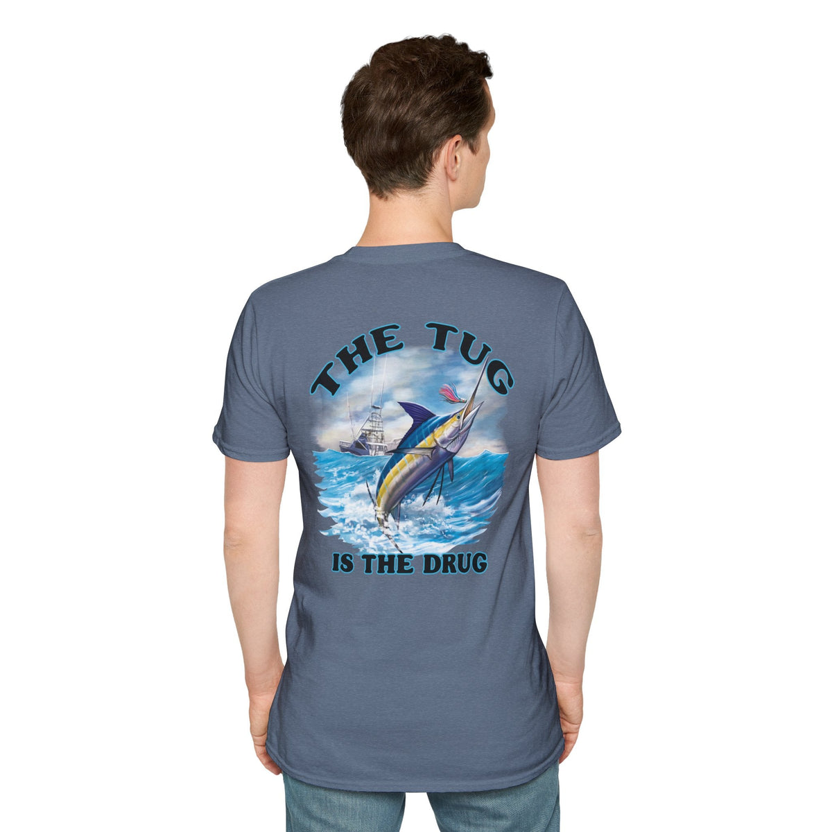 The Tug Is The Drug™ Fishing Enthusiast Unisex Softstyle T-Shirt | Coastal Vibes, Gift for Fishermen, Casual Wear, Outdoor Apparel, Beach Day - Get Tight Gear