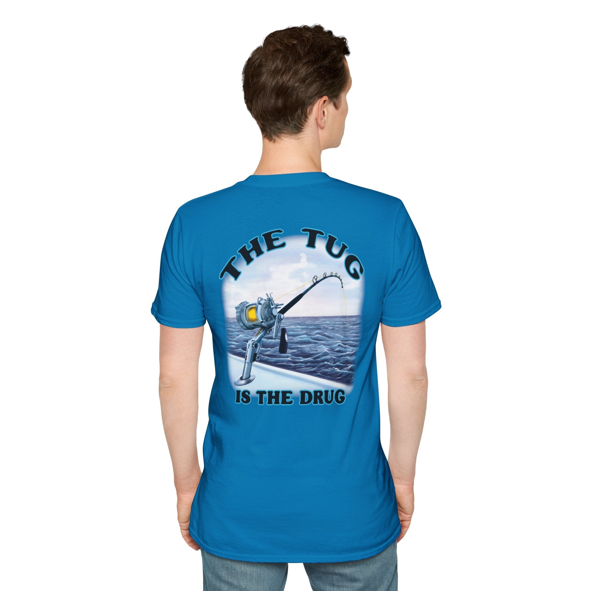 The Tug Is The Drug™ Fishing Enthusiast Unisex Softstyle T-Shirt | Coastal Vibes, Gift for Fishermen, Casual Wear, Outdoor Apparel, Beach Day - Get Tight Gear