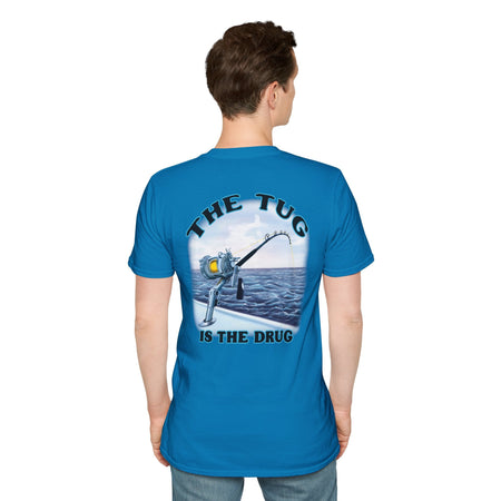The Tug Is The Drug™ Fishing Enthusiast Unisex Softstyle T-Shirt | Coastal Vibes, Gift for Fishermen, Casual Wear, Outdoor Apparel, Beach Day - Get Tight Gear