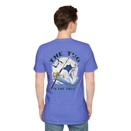 The Tug Is The Drug™ Fishing Enthusiast Unisex Softstyle T-Shirt | Coastal Vibes, Gift for Fishermen, Casual Wear, Outdoor Apparel, Beach Day - Get Tight Gear