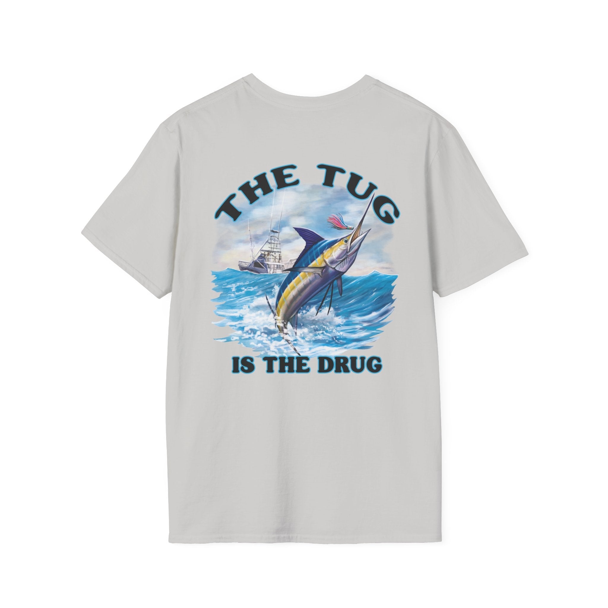 The Tug Is The Drug™ Fishing Enthusiast Unisex Softstyle T-Shirt | Coastal Vibes, Gift for Fishermen, Casual Wear, Outdoor Apparel, Beach Day - Get Tight Gear
