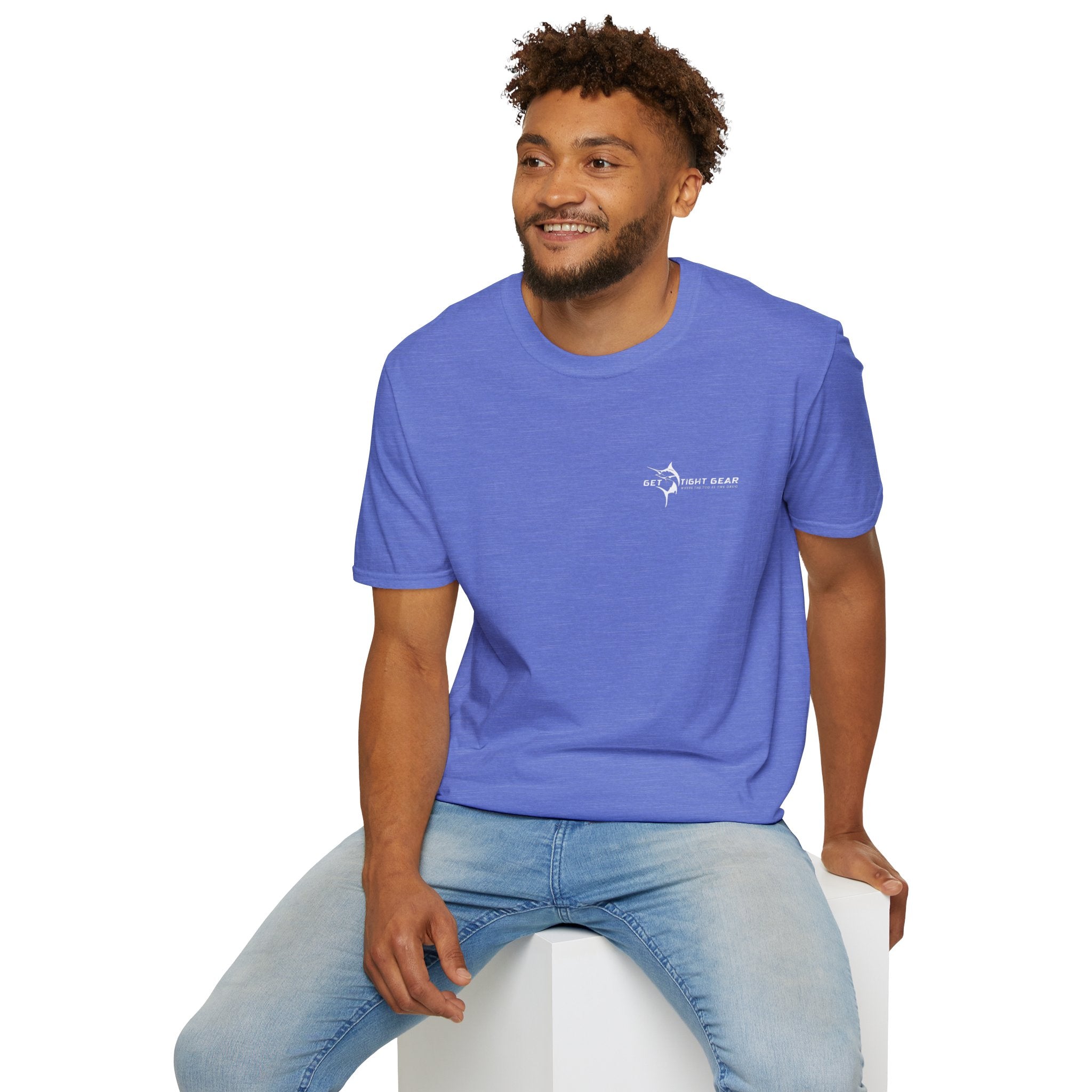 The Tug Is The Drug™ Fishing Enthusiast Unisex Softstyle T-Shirt | Coastal Vibes, Gift for Fishermen, Casual Wear, Outdoor Apparel, Beach Day - Get Tight Gear