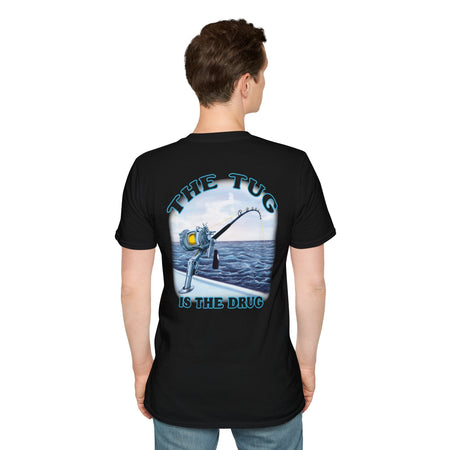 The Tug Is The Drug™ Fishing Enthusiast Unisex Softstyle T-Shirt | Coastal Vibes, Gift for Fishermen, Casual Wear, Outdoor Apparel, Beach Day - Get Tight Gear