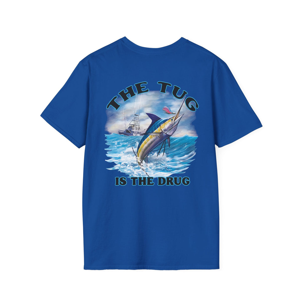 The Tug Is The Drug™ Fishing Enthusiast Unisex Softstyle T-Shirt | Coastal Vibes, Gift for Fishermen, Casual Wear, Outdoor Apparel, Beach Day - Get Tight Gear