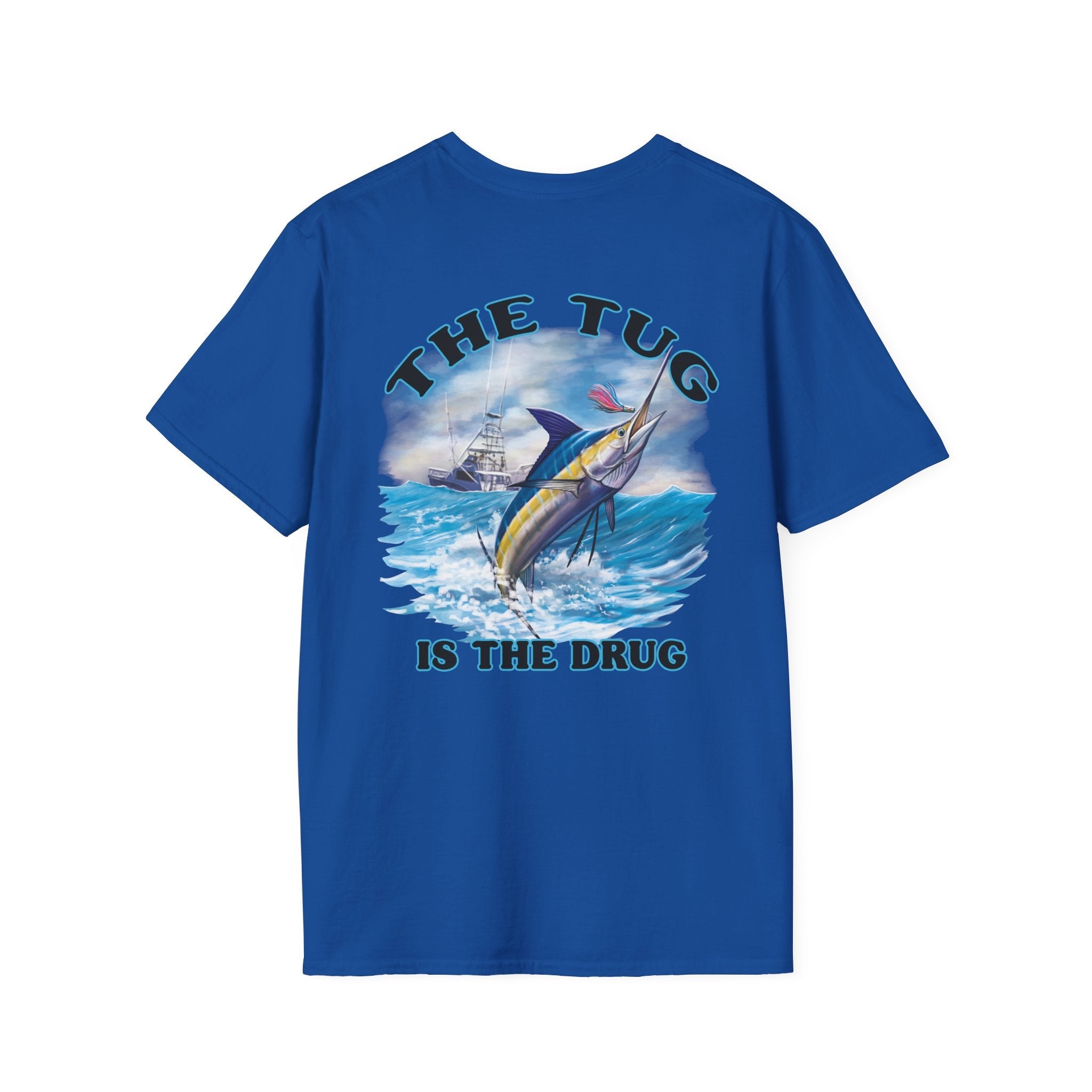 The Tug Is The Drug™ Fishing Enthusiast Unisex Softstyle T-Shirt | Coastal Vibes, Gift for Fishermen, Casual Wear, Outdoor Apparel, Beach Day - Get Tight Gear