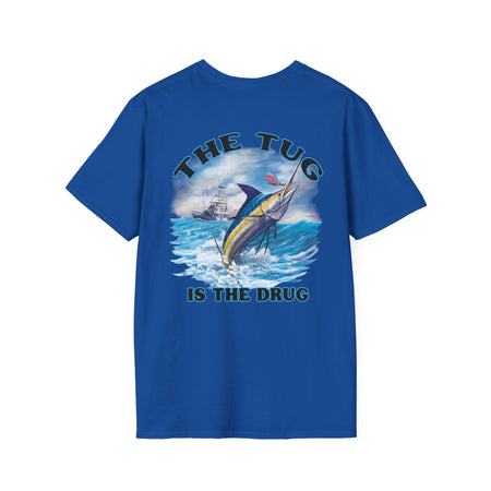 The Tug Is The Drug™ Fishing Enthusiast Unisex Softstyle T-Shirt | Coastal Vibes, Gift for Fishermen, Casual Wear, Outdoor Apparel, Beach Day - Get Tight Gear