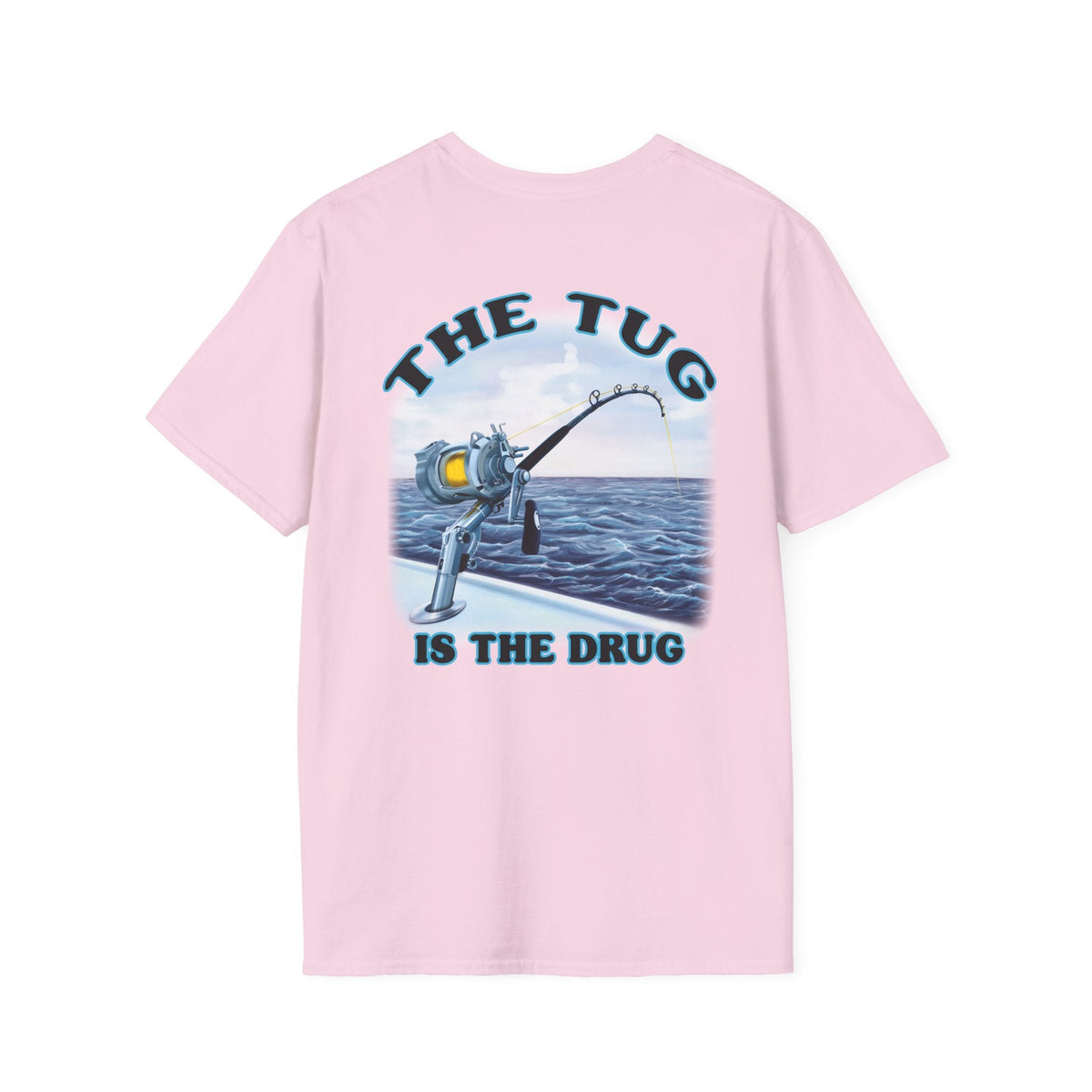 The Tug Is The Drug™ Fishing Enthusiast Unisex Softstyle T-Shirt | Coastal Vibes, Gift for Fishermen, Casual Wear, Outdoor Apparel, Beach Day - Get Tight Gear