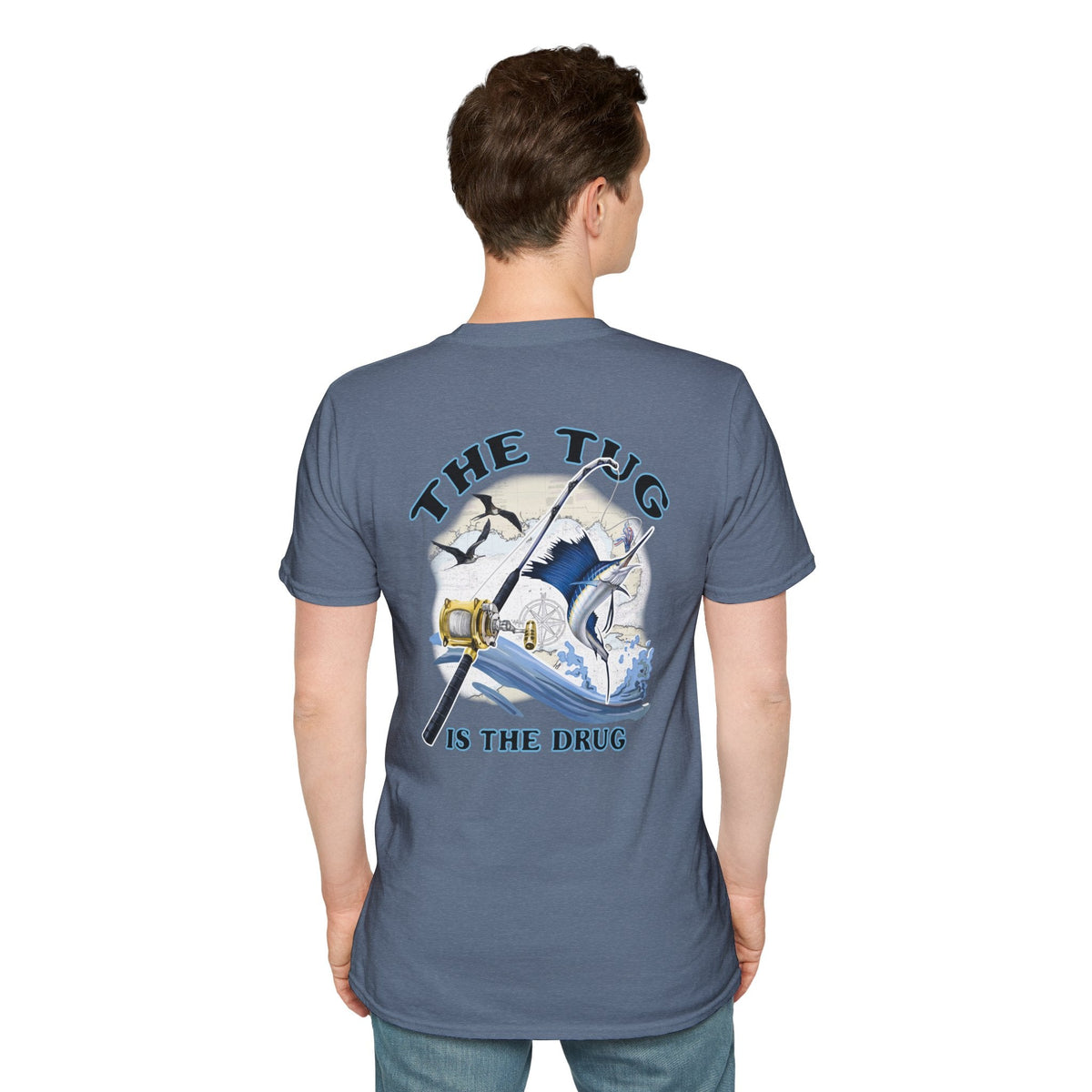 The Tug Is The Drug™ Fishing Enthusiast Unisex Softstyle T-Shirt | Coastal Vibes, Gift for Fishermen, Casual Wear, Outdoor Apparel, Beach Day - Get Tight Gear