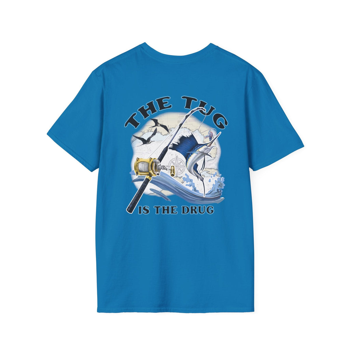 The Tug Is The Drug™ Fishing Enthusiast Unisex Softstyle T-Shirt | Coastal Vibes, Gift for Fishermen, Casual Wear, Outdoor Apparel, Beach Day - Get Tight Gear