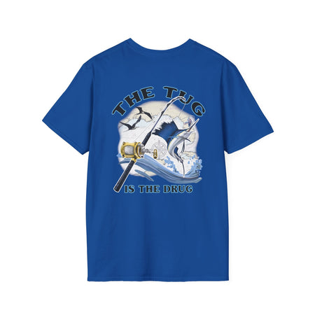 The Tug Is The Drug™ Fishing Enthusiast Unisex Softstyle T-Shirt | Coastal Vibes, Gift for Fishermen, Casual Wear, Outdoor Apparel, Beach Day - Get Tight Gear